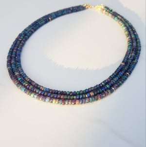 Dark Opal 14k Gold Necklace