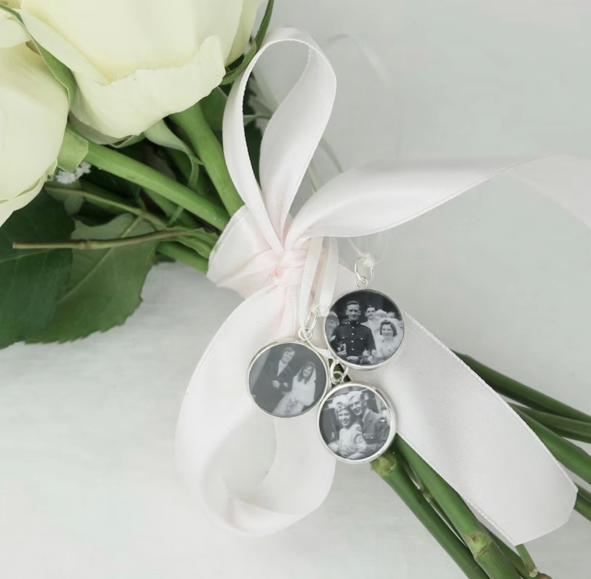 Bridal bouquet photo charm