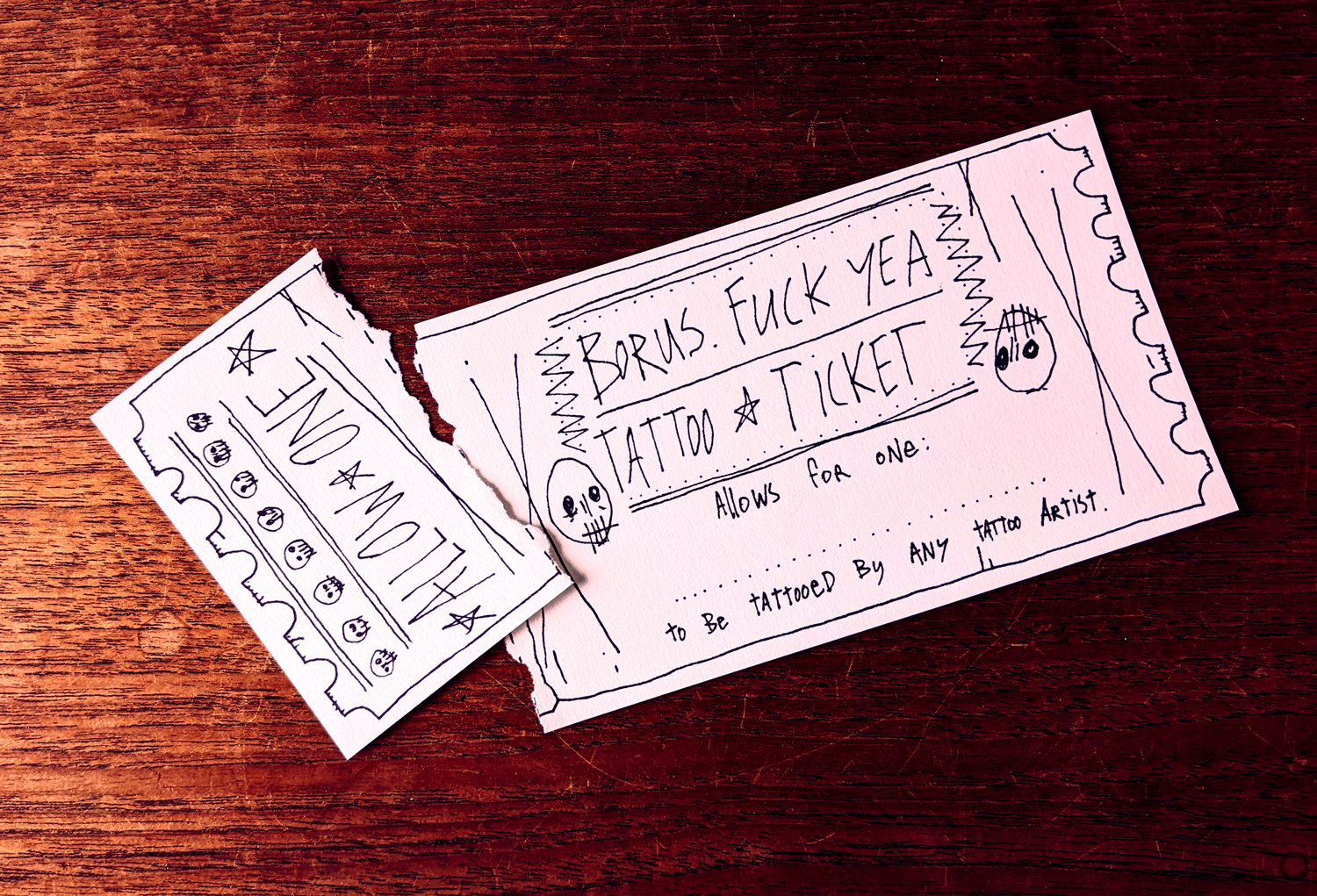 Tattoo Gift Ticket