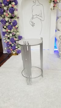 Silver boho cake stand. 