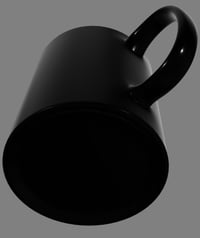 Image 3 of "Pounded" Coffee Mug, 11oz, Black.