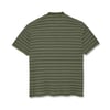 Polar Skate Co. // Stripe Rib Henley T-Shirt (Uniform Green)