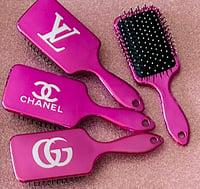 Metallic Pink Hair Brushes