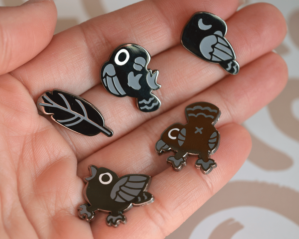 Image of Mini Crow Pins 