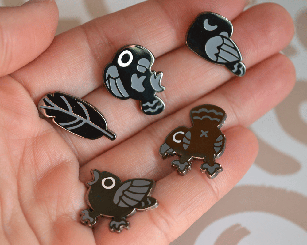Image of Mini Crow Pins