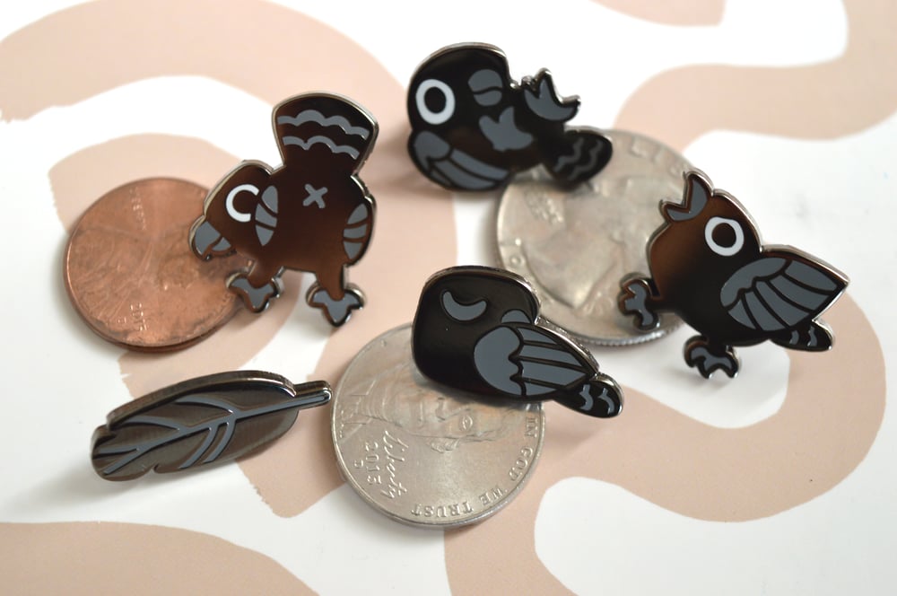 Image of Mini Crow Pins 