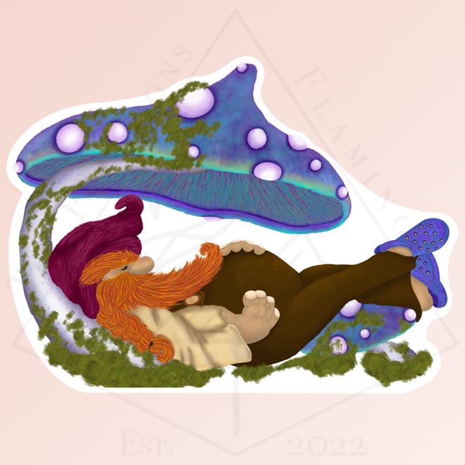 Image of Sleeping Gnome - Sticker