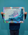 War of the Ocean  (Holographic rainbow foil with glitter edition.)