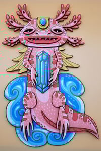 Image 2 of Axolotl Wooden Wall Art