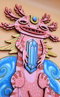 Image 1 of Axolotl Wooden Wall Art