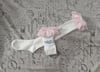 Pink Raschel Lace on Warm White OTKs