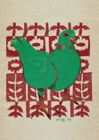 Image 1 of patterned pigeon print