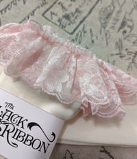 Image 2 of Pink Raschel Lace on Warm White OTKs