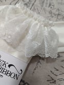 Warm White Extra Wide Polyamide Lace OTKs