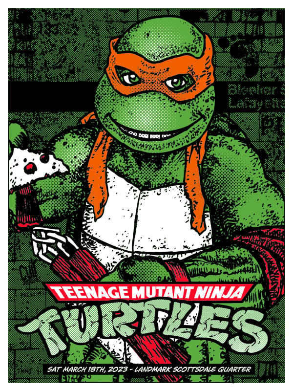 TEENAGE MUTANT NINJA TURTLES - 18 X 24 Limited Edition Screenprinted Movie Poster