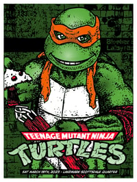 Image 2 of TEENAGE MUTANT NINJA TURTLES - 18 X 24 Limited Edition Screenprinted Movie Poster