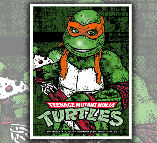 TEENAGE MUTANT NINJA TURTLES - 18 X 24 Limited Edition Screenprinted Movie Poster