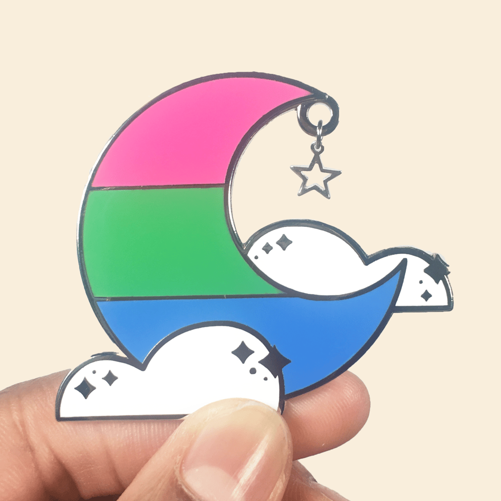 Polysexual Pride Queer Sky Pin