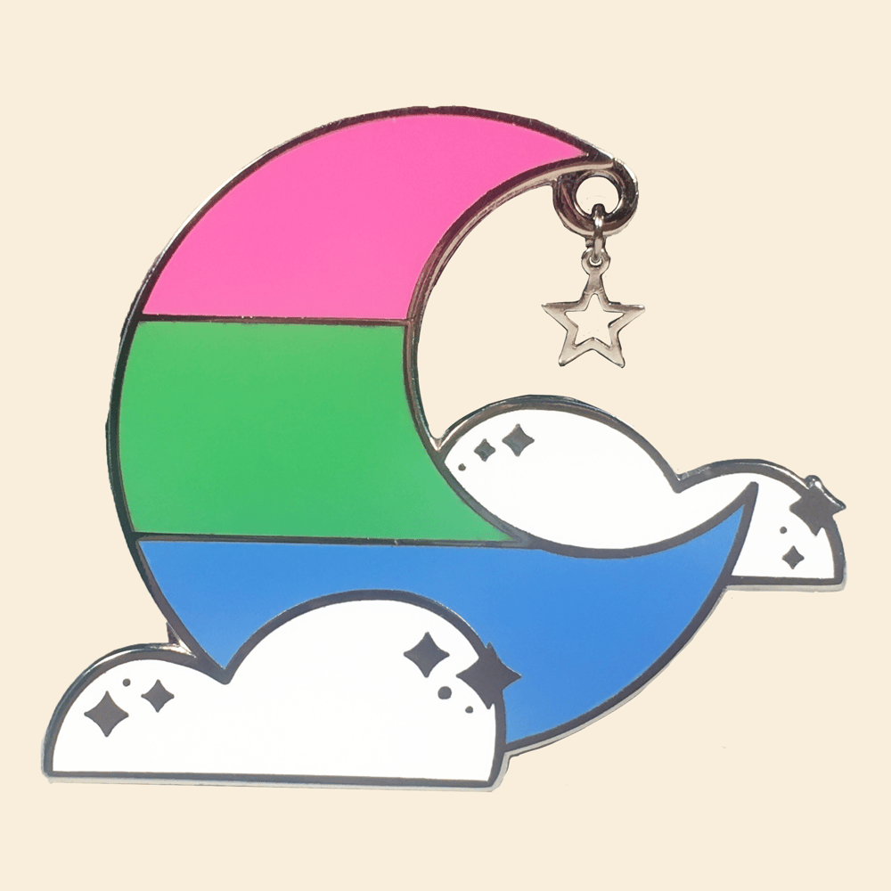 Polysexual Pride Queer Sky Pin