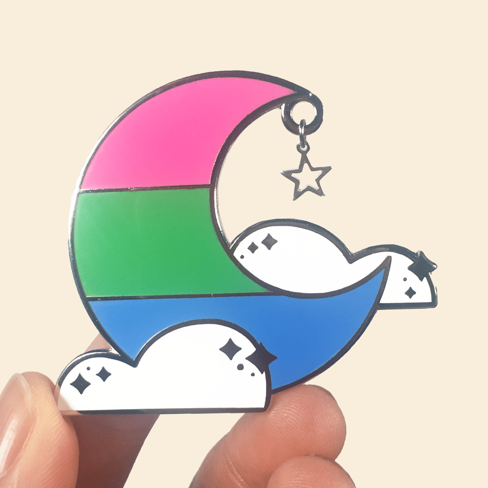 Polysexual Pride Queer Sky Pin