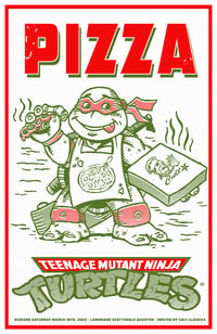 Image 2 of  TMNT 1990 Pizza Party Event Print
