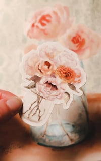 Peach Rose Sticker