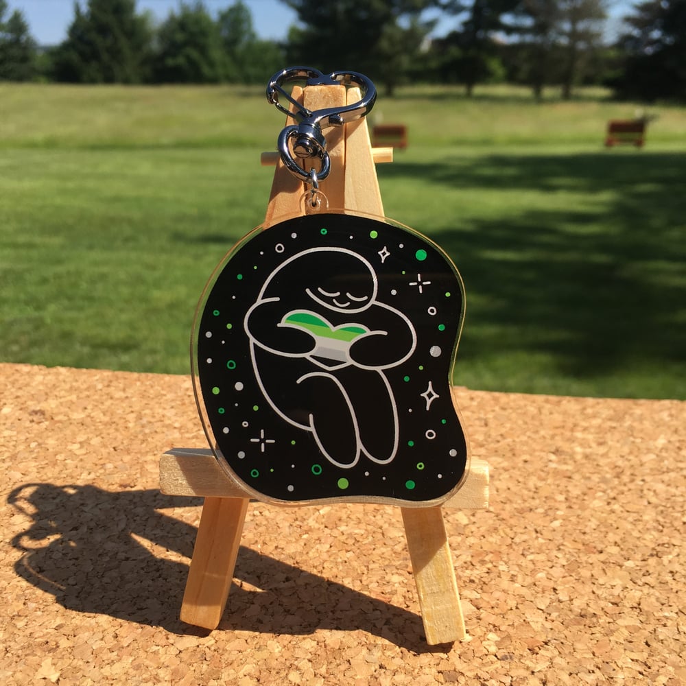 Aromantic Hearts of Pride Keychain