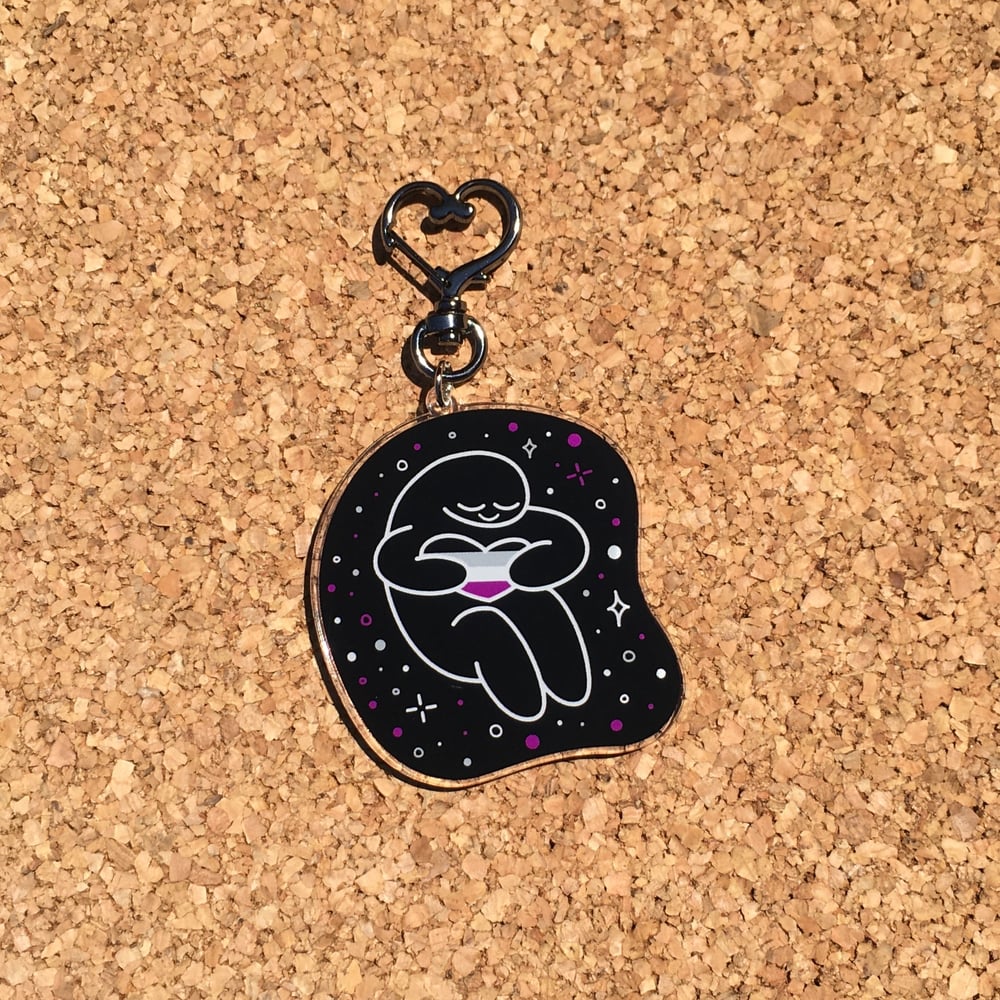 Asexual Hearts of Pride Keychain