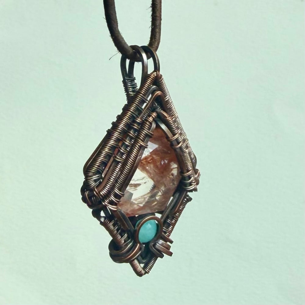 Image of Fire Quartz with Amazonite