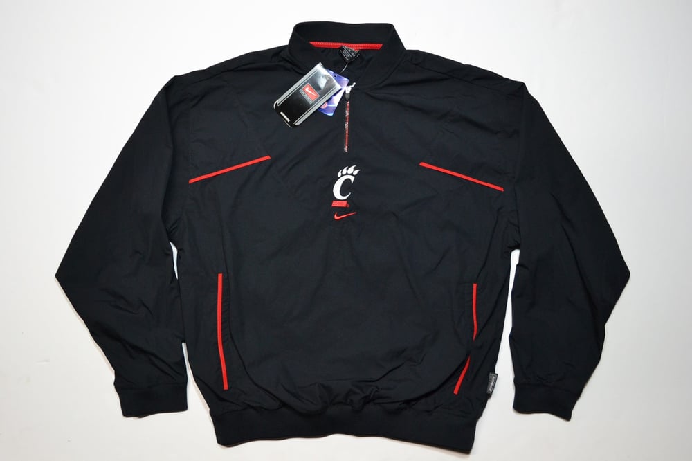 Image of 2000's Cincinnati Bearcats Nike Center Swoosh Half Zip Pullover Jacket Sz.M