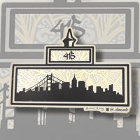 415 Sticker( Gold and Silver)