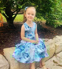 Image 2 of Girls Kyra Crossover Back Circle Dress
