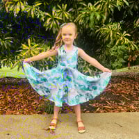 Image 4 of Girls Kyra Crossover Back Circle Dress
