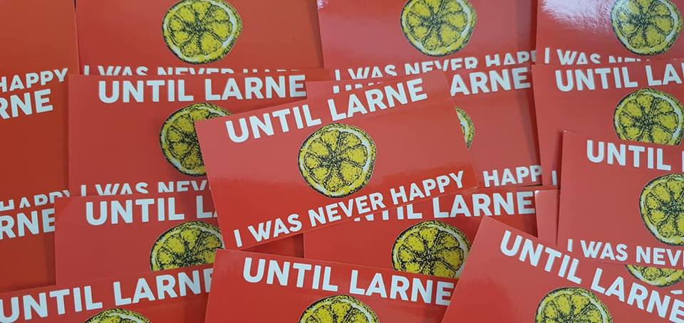 Pack of 25 10x5cm Until Larne Football/Ultras Stickers.