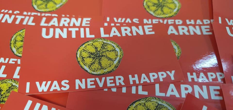 Pack of 25 10x5cm Until Larne Football/Ultras Stickers.