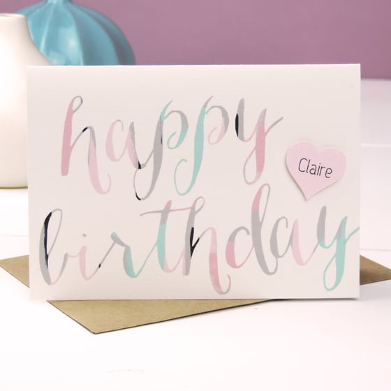 Image of  Personalised 'Happy Birthday' Card