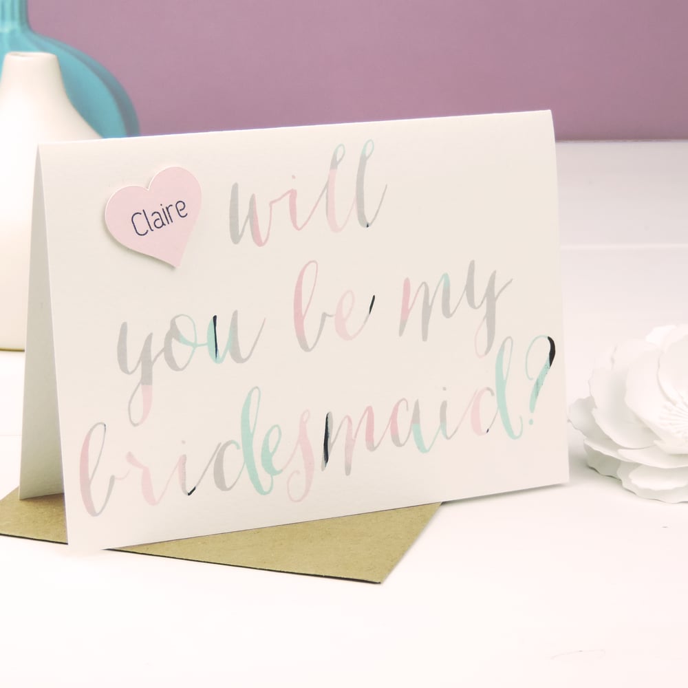 Image of 'Will You Be My Bridesmaid' Personalised Card