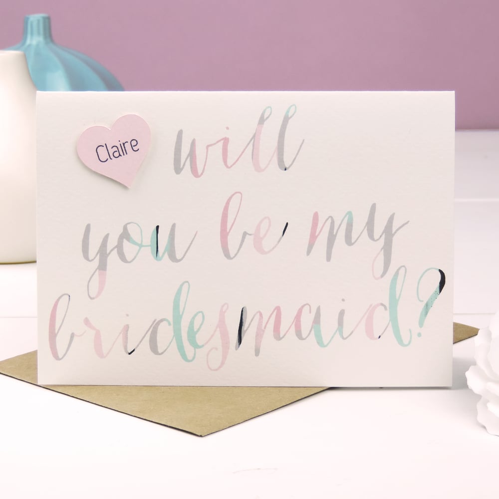 Image of 'Will You Be My Bridesmaid' Personalised Card