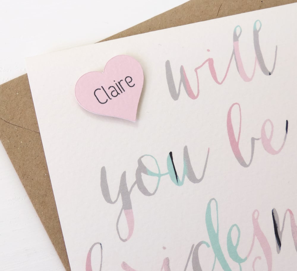 Image of 'Will You Be My Maid of Honour' Personalised Card