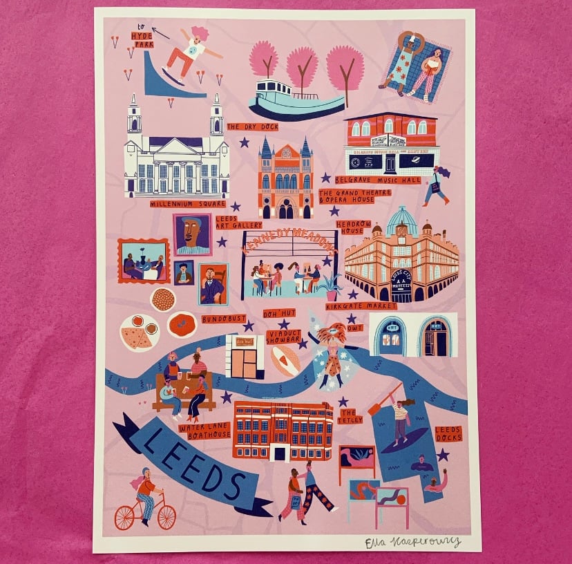 Image of *SUPER SECONDS* Leeds Map