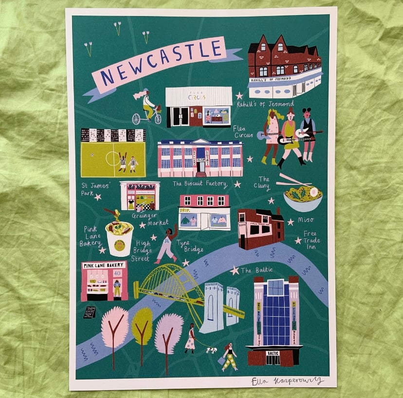 Image of *SUPER SECONDS* Newcastle Map