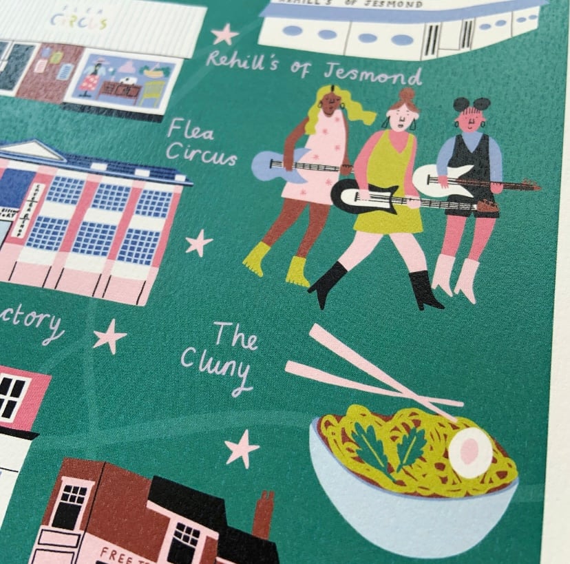 Image of *SUPER SECONDS* Newcastle Map