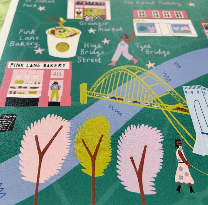 Image of *SUPER SECONDS* Newcastle Map