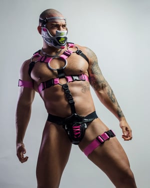 Image of TACTICAL HARNESS C0CKRING GL_01 / PINK_BLACK