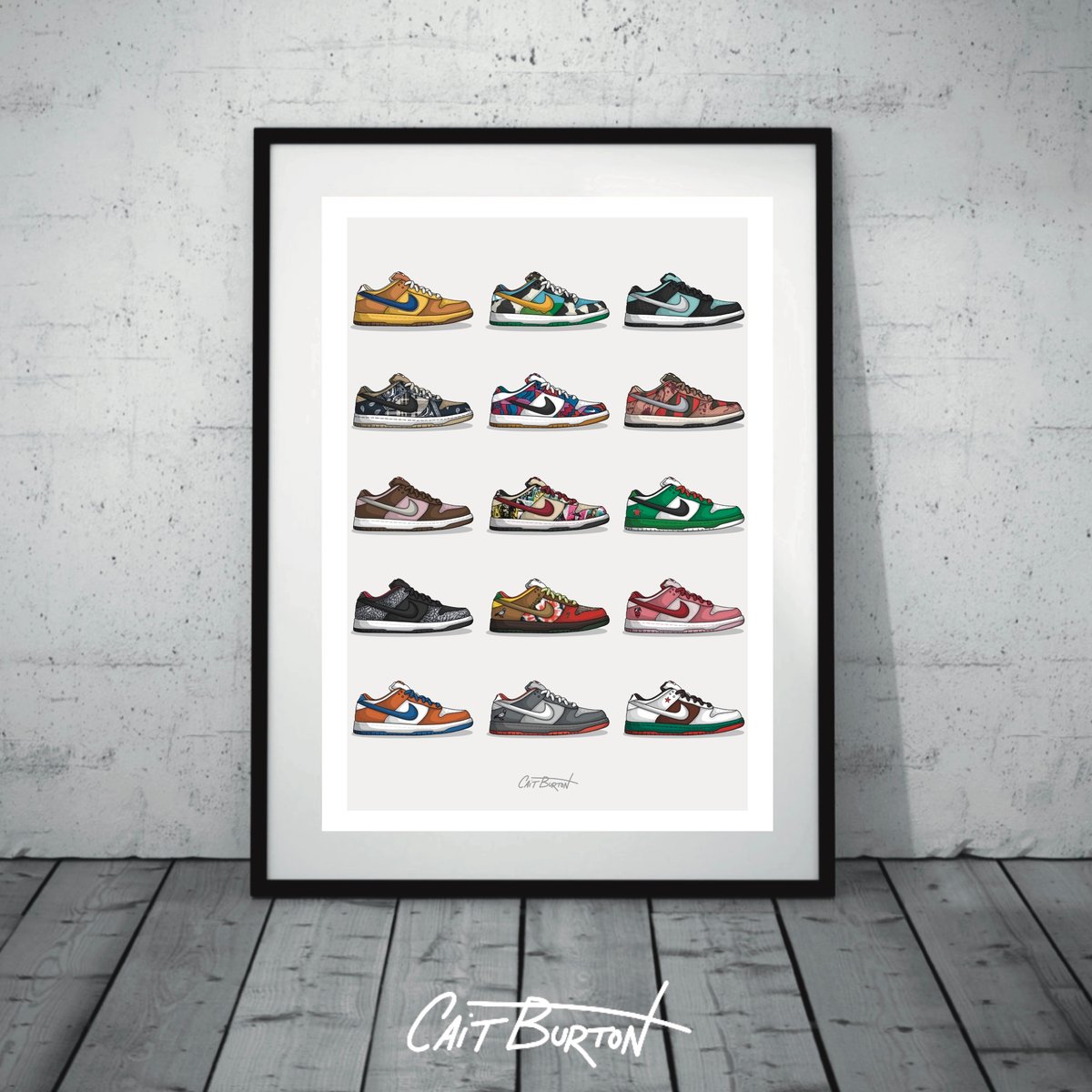 sb dunk abstract art
