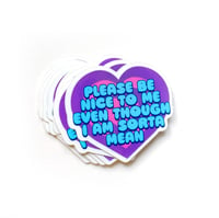 Image 2 of Please Be Nice To Me Mini Sticker