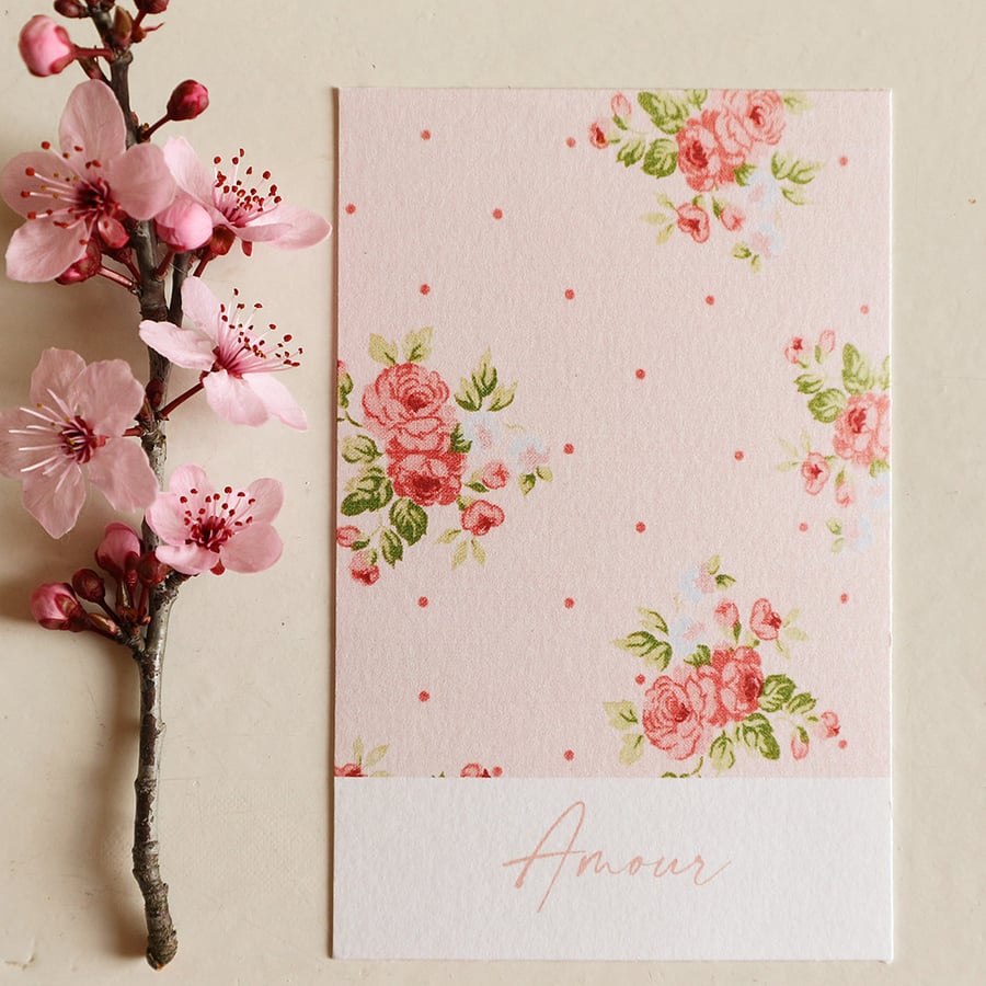 Image of Carte amour en rose