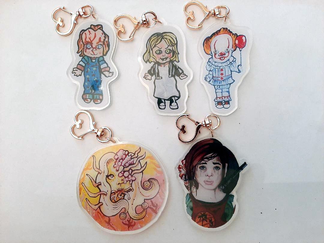 Briana G. Illustration — Horror/Zombie Keychains