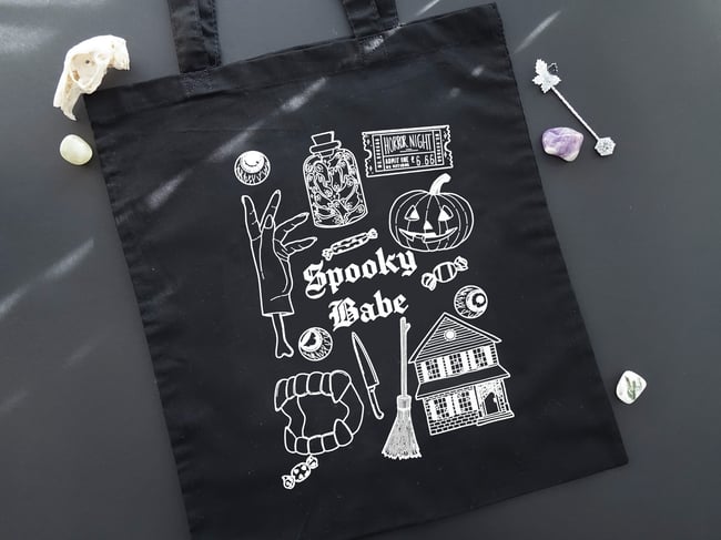 Spooky Babe Tote Bag