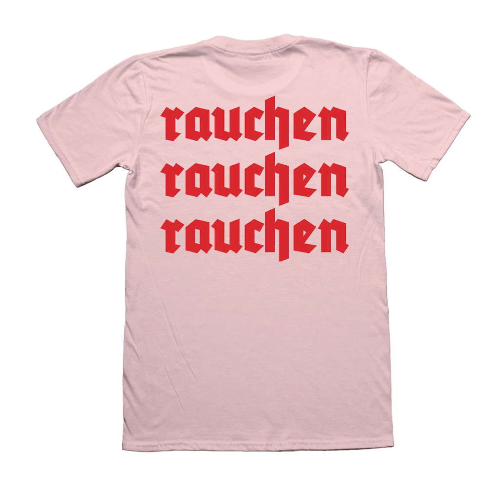 "RAUCHEN RAUCHEN RAUCHEN" T-SHIRT (rosa/rot)